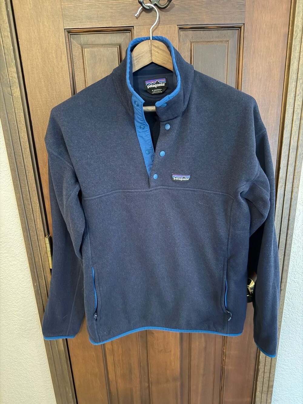 Men’s Patagonia Better Sweater Marsupial Snap-T Fleece Navy Blue M